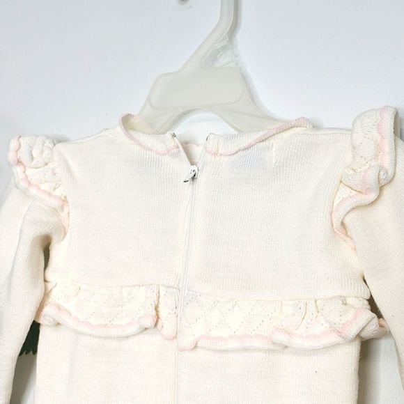 Vintage Baby Kisses Knit Romper Size 3/6 Months - Picture 4 of 15